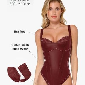 Sophisticated Burgundy Shapewear Bodysuit